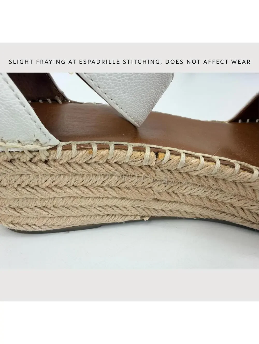 Franco Sarto Pela Espadrille Wedge Sandals Ivory 10